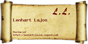 Lenhart Lajos névjegykártya